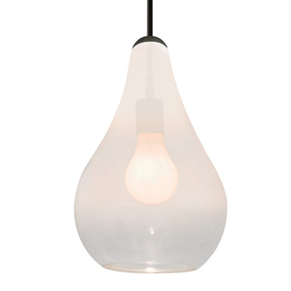 Buy black-with-milky-white-clear-glass-and-white-shade Besa Leon Pendant Outdoor (Damp) Pendant by Besa
