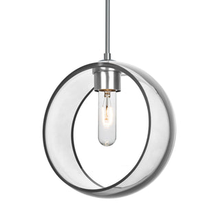 Buy satin-nickel-with-trans-clear-glass-and-clear-shade Besa Mana Pendant Outdoor (Damp) Pendant by Besa