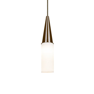 Buy bronze-with-opal-matte-glass-and-white-shade Besa Metro Pendant Outdoor (Damp) Pendant by Besa