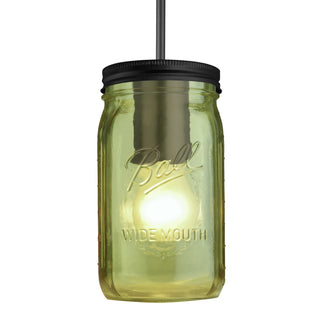 Buy black-with-green-glass-and-green-shade Besa Milo Pendant Outdoor (Damp) Pendant by Besa