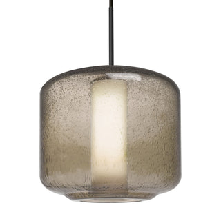 Buy black-with-smoke-bubble-opal-glass-and-smoke-shade Besa Niles Pendant Outdoor (Damp) Pendant by Besa