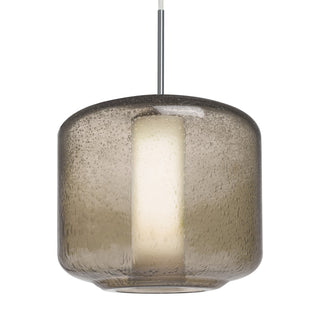 Buy satin-nickel-with-smoke-bubble-opal-glass-and-smoke-shade Besa Niles Pendant Outdoor (Damp) Pendant by Besa