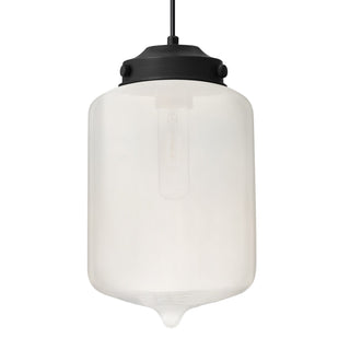 Buy black-with-frost-glass-and-frosted-shade Besa Olin Pendant Outdoor (Damp) Pendant by Besa