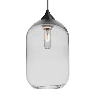 Buy black-with-clear-glass-and-clear-shade Besa Omega Pendant Outdoor (Damp) Pendant by Besa