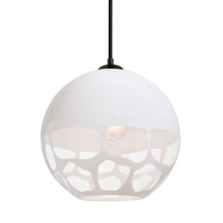 Buy black-with-white-glass-and-white-shade Besa Rocky Pendant Outdoor (Damp) Pendant by Besa