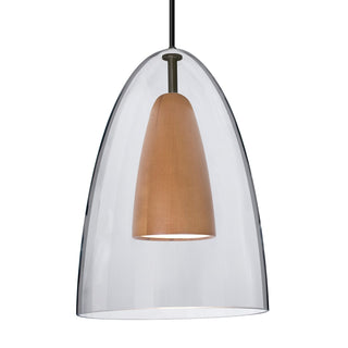 Buy black-with-clear-medium-glass-and-clear-shade Besa Dano Pendant Outdoor (Damp) Pendant by Besa
