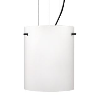 Buy black-with-opal-matte-glass-and-white-shade Besa Tamburo Cable Pendant Outdoor (Damp) Pendant by Besa