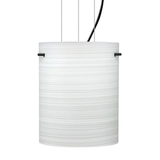 Buy black-with-chalk-glass-and-white-shade Besa Tamburo Cable Pendant Outdoor (Damp) Pendant by Besa