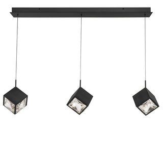 Buy black-and-clear-shade Ice Cube Chandelier by W.A.C. Lighting