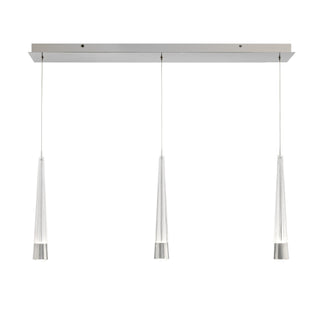 Buy chrome-and-clear-shade Quill Chandelier by W.A.C. Lighting