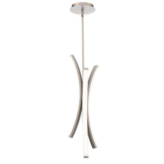 Buy brushed-nickel-and-white-shade Tusk Pendant by W.A.C. Lighting