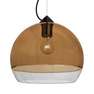 Buy black-with-amber-clear-glass-and-amber-brown-shade Besa Ally Cable Pendant Outdoor (Damp) Pendant by Besa