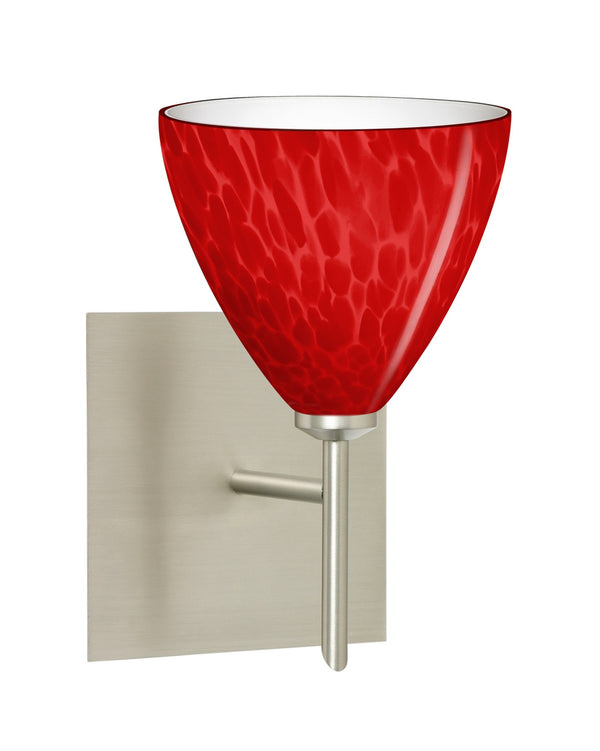 Besa Mia Mini Sconce with Square Canopy Outdoor (Damp) Sconce by Besa