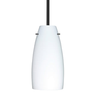 Buy black-with-opal-matte-glass-and-white-shade Besa Tao Stem Pendant Outdoor (Damp) Pendant by Besa