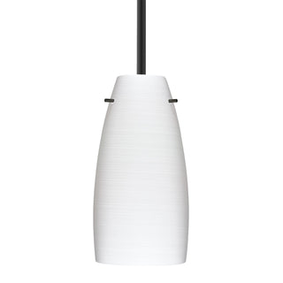 Buy black-with-chalk-glass-and-white-shade Besa Tao Stem Pendant Outdoor (Damp) Pendant by Besa