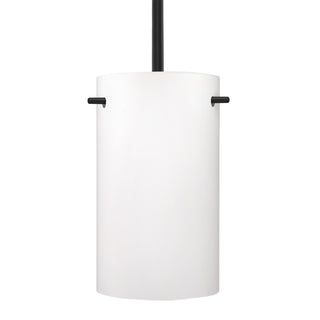 Buy black-with-opal-matte-glass-and-white-shade Besa Tamburo Stem Pendant Outdoor (Damp) Pendant by Besa