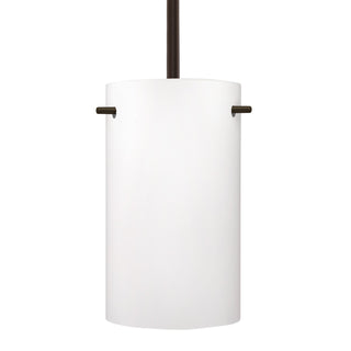 Buy bronze-with-opal-matte-glass-and-white-shade Besa Tamburo Stem Pendant Outdoor (Damp) Pendant by Besa