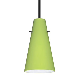Buy black-with-chartreuse-glass-and-green-shade Besa Cierro Stem Pendant Outdoor (Damp) Pendant by Besa