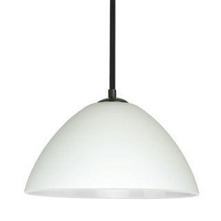 Buy black-with-white-glass-and-white-shade Besa Tessa Stem Pendant Outdoor (Damp) Pendant by Besa
