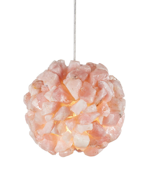 Clio Pink Pendant Pendant by Currey and Company