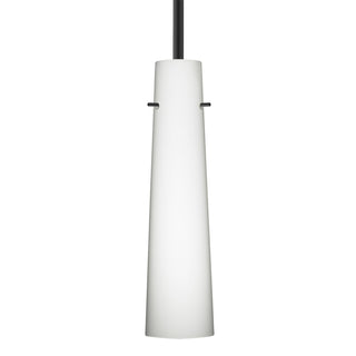 Buy black-with-opal-matte-glass-and-white-shade Besa Camino Stem Pendant Outdoor (Damp) Pendant by Besa
