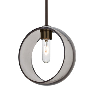 Buy bronze-with-trans-smoke-glass-and-smoke-shade Besa Mana Stem Pendant Outdoor (Damp) Pendant by Besa