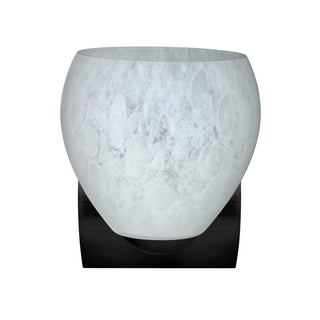 Buy black-with-carrera-glass-and-white-shade Besa Bolla Mini Sconce Outdoor (Damp) Sconce by Besa