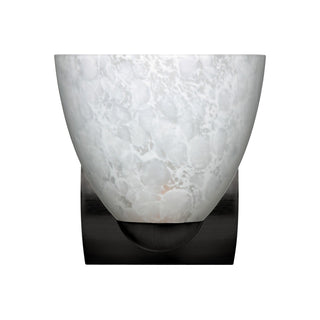 Buy black-with-carrera-glass-and-white-shade Besa Sasha Mini Sconce Outdoor (Damp) Sconce by Besa