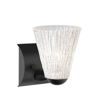 Buy black-with-glitter-stone-glass-and-silver-gray-shade Besa Nico Mini Sconce Outdoor (Damp) Sconce by Besa