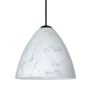 Buy black-with-carrera-glass-and-white-shade Besa Mia Pendant Pendant by Besa