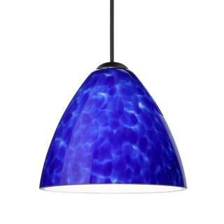 Buy black-with-blue-cloud-glass-and-blue-shade Besa Mia Pendant Pendant by Besa
