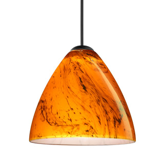 Buy black-with-habanero-glass-and-yellow-shade Besa Mia Pendant Pendant by Besa