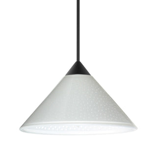 Buy black-with-white-starpoint-glass-and-white-shade Besa Kona Pendant Pendant by Besa