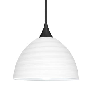 Buy black-with-chalk-glass-and-white-shade Besa Brella Pendant Pendant by Besa