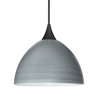 Buy black-with-titan-glass-and-silver-gray-shade Besa Brella Pendant Pendant by Besa