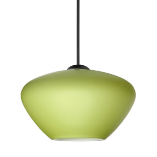 Buy black-with-chartreuse-glass-and-green-shade Besa Peri Pendant Pendant by Besa