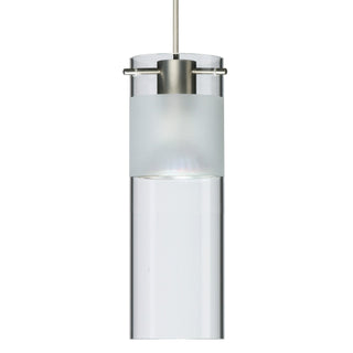 Buy satin-nickel-with-clear-frost-glass-and-frosted-shade Besa Scope Pendant Pendant by Besa