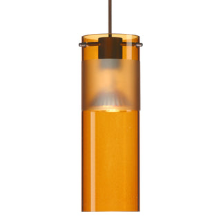 Buy bronze-with-armagnac-frost-glass-and-amber-brown-shade Besa Scope Pendant Pendant by Besa