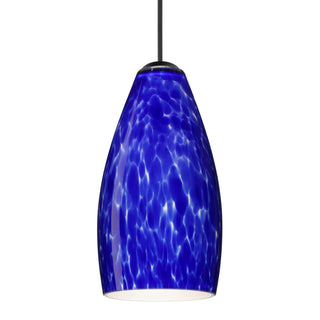 Buy black-with-blue-cloud-glass-and-blue-shade Besa Karli Pendant Pendant by Besa