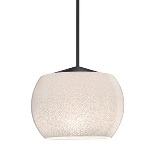 Buy black-with-white-sand-glass-and-white-shade Besa Keno Pendant Pendant by Besa
