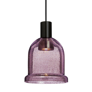 Buy black-with-plum-bubble-glass-and-purple-shade Besa Kiba Pendant Pendant by Besa