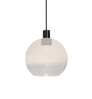 Buy black-with-milky-white-clear-glass-and-white-shade Besa Newton Pendant Pendant by Besa