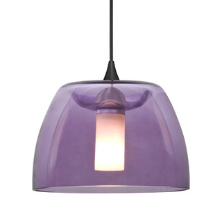 Buy black-with-plum-glass-and-purple-shade Besa Spur Pendant Pendant by Besa