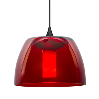 Buy black-with-red-glass-and-red-shade Besa Spur Pendant Pendant by Besa