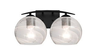 Buy black-with-vapor-clear-glass-and-clear-textured-shade Besa Jilly Vanity Vanity by Besa