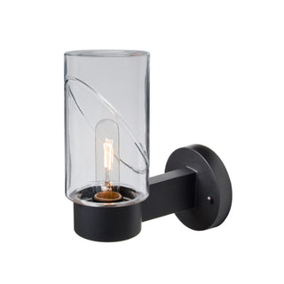 Buy black-with-clear-glass-and-clear-shade Besa Blink Outdoor Sconce Outdoor (Damp) Sconce by Besa