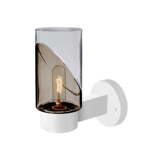 Buy white-with-smoke-clear-glass-and-smoke-shade Besa Blink Outdoor Sconce Outdoor (Damp) Sconce by Besa