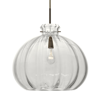 Buy bronze-with-clear-glass-and-clear-shade Besa Pinta Pendant Outdoor (Damp) Pendant by Besa