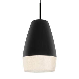 Buy black-with-black-glitter-glass-and-multicolor-shade Besa Abu Pendant Outdoor (Damp) Pendant by Besa