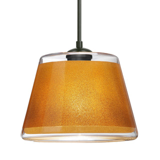 Buy black-with-gold-sand-glass-and-gold-shade Besa Pica Pendant Outdoor (Damp) Pendant by Besa